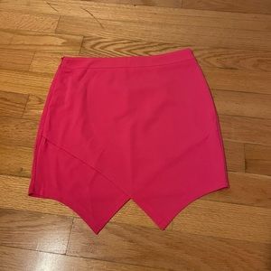 Hot pink mini skirt